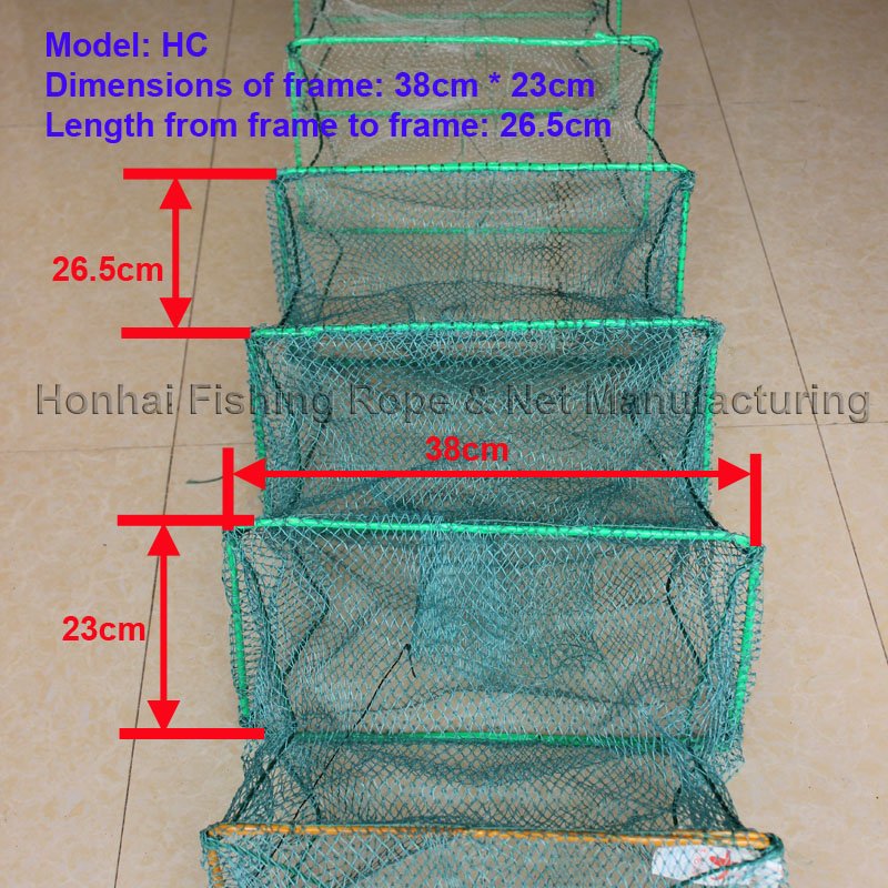 31 sections folding rectangle crab trap for lobster shrimp crab agriculture fishing trap made in guangdong China