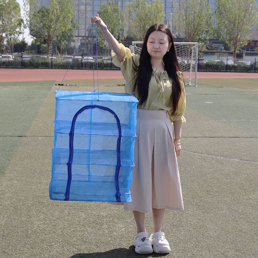 Wholesale Hanging Drying Net Folding Drying Rack Net Dryer Folding Fish Mesh Collapsible Dry Net