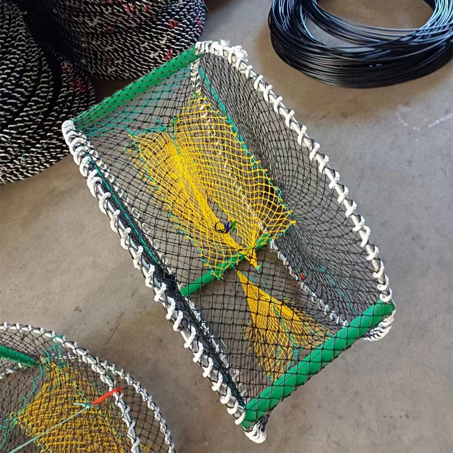 heavy duty Crab Traps with 3 Entrances Fishing Tool-Fishing galvanized wire Crab Pots