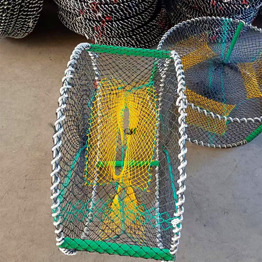 heavy duty Crab Traps with 3 Entrances Fishing Tool-Fishing galvanized wire Crab Pots