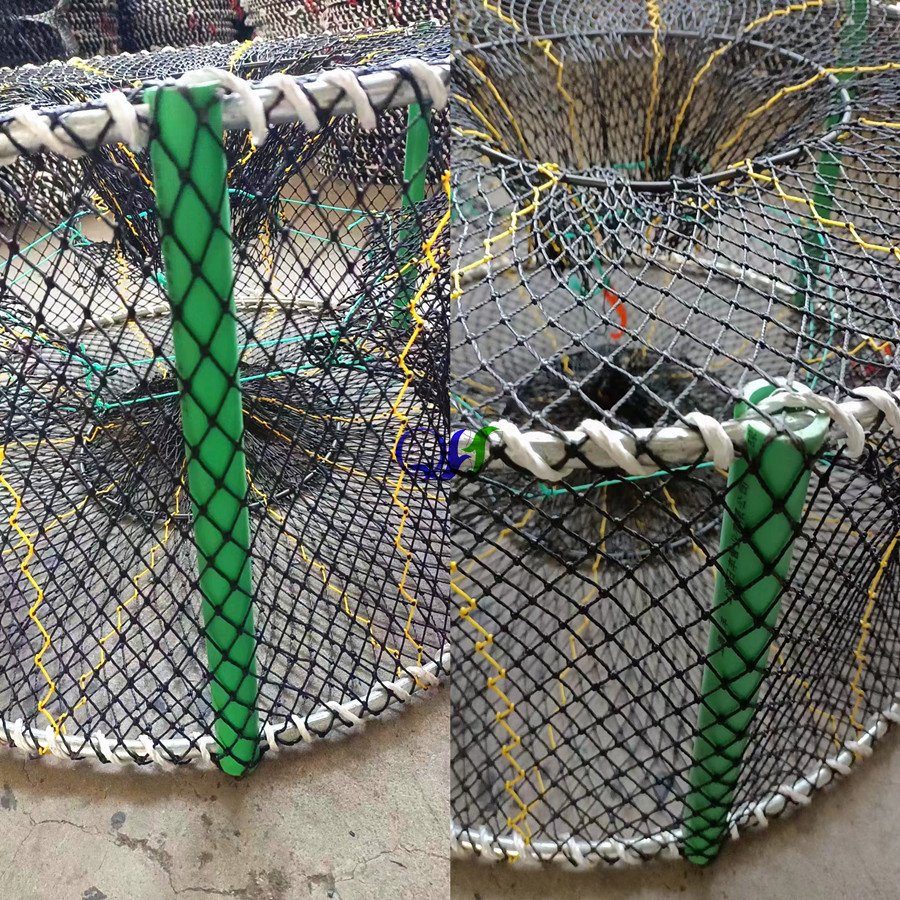heavy duty Crab Traps with 3 Entrances Fishing Tool-Fishing galvanized wire Crab Pots