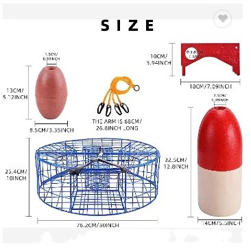 Heavy Duty Crab trap Blue fishing trap metal net cage lobster trap