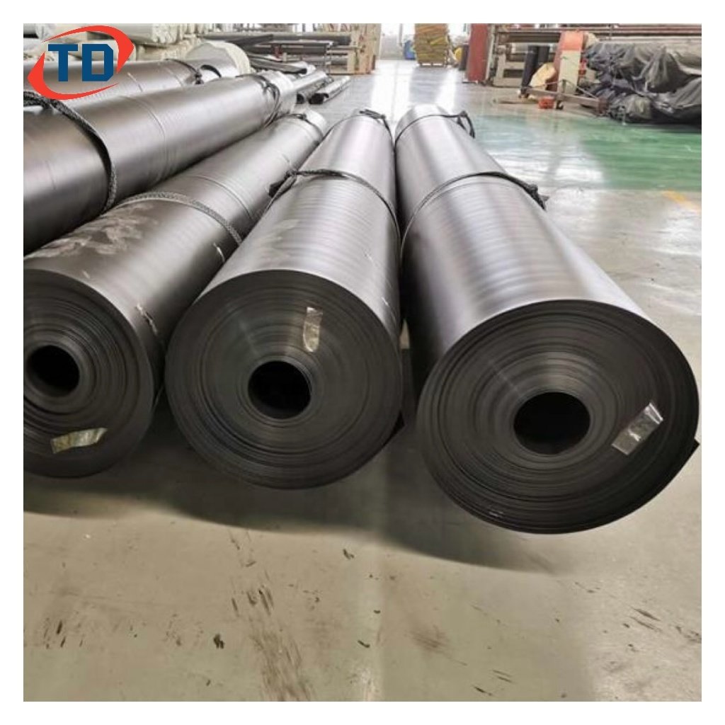 Shrimp Fish Farm Black Whihte Waterproofing Geomembranas Liner 0.5mm 0.75mm 1.5mm for dam HDPE Geomembrane for landfill