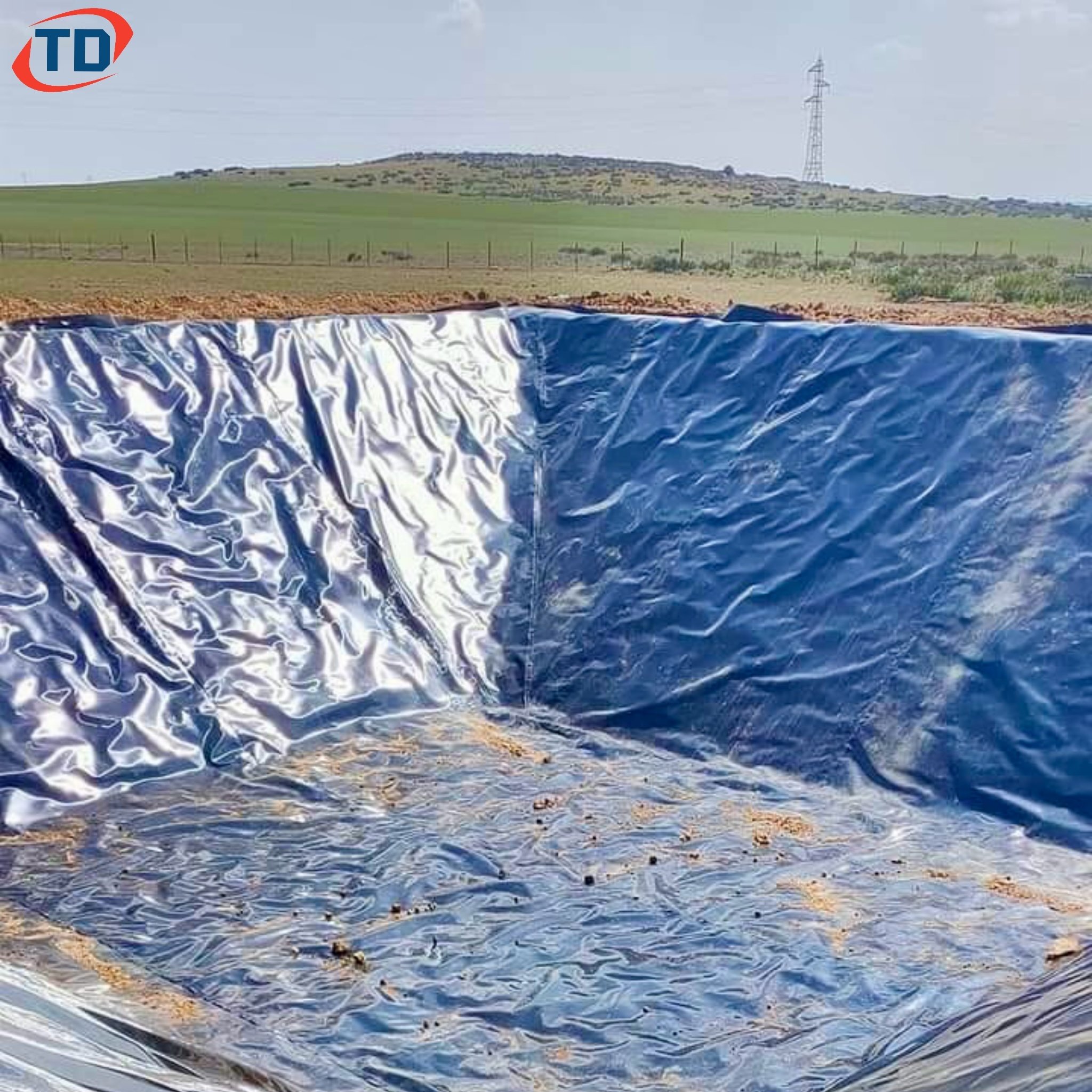 Shrimp Fish Farm Black Whihte Waterproofing Geomembranas Liner 0.5mm 0.75mm 1.5mm for dam HDPE Geomembrane for landfill