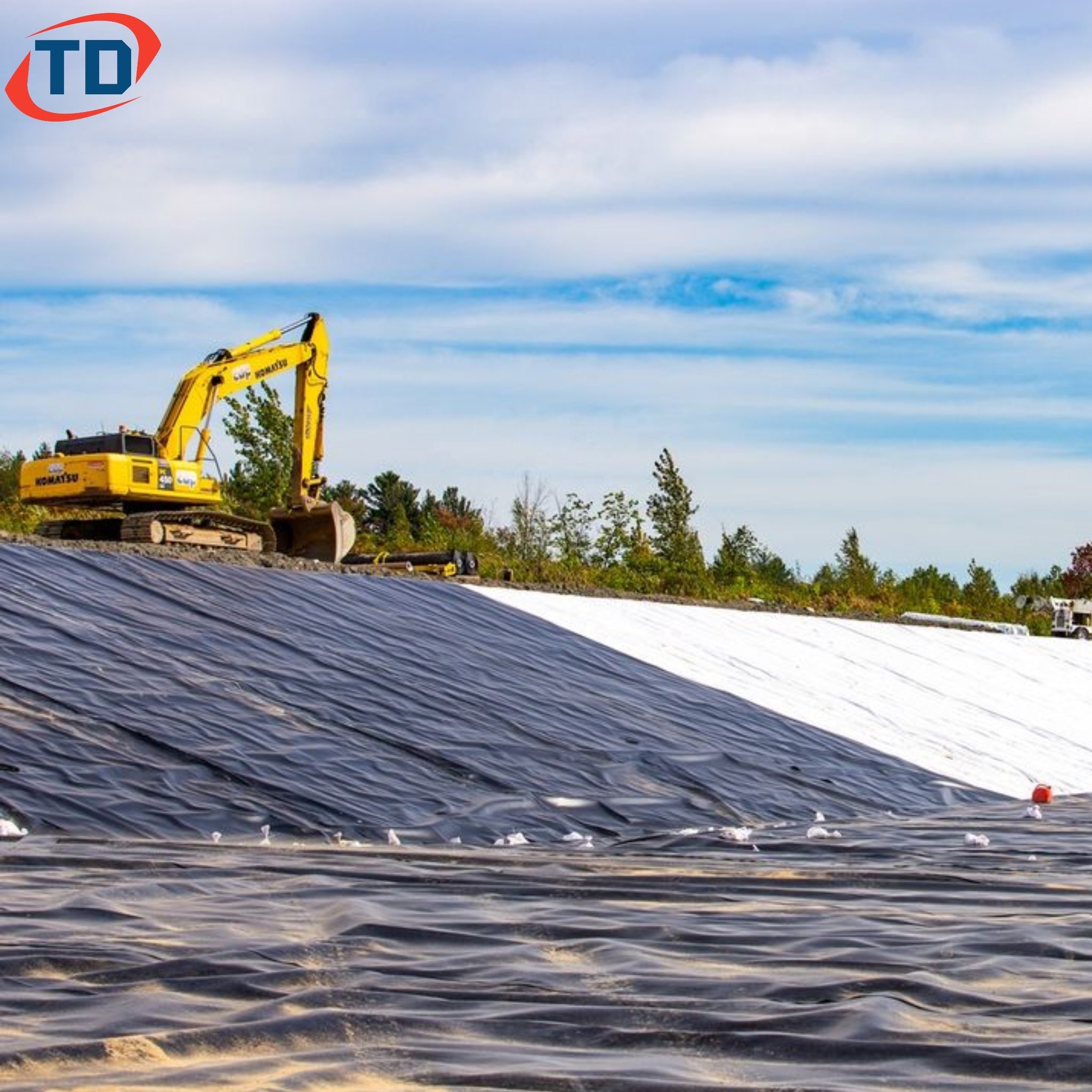 Shrimp Fish Farm Black Whihte Waterproofing Geomembranas Liner 0.5mm 0.75mm 1.5mm for dam HDPE Geomembrane for landfill