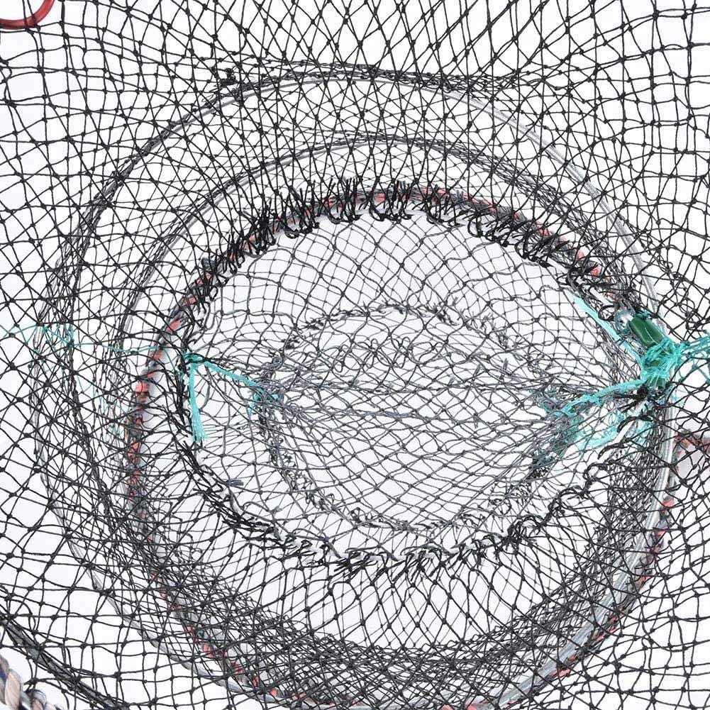 Open spring cage foldable fishing bait net crayfish trap crab catcher