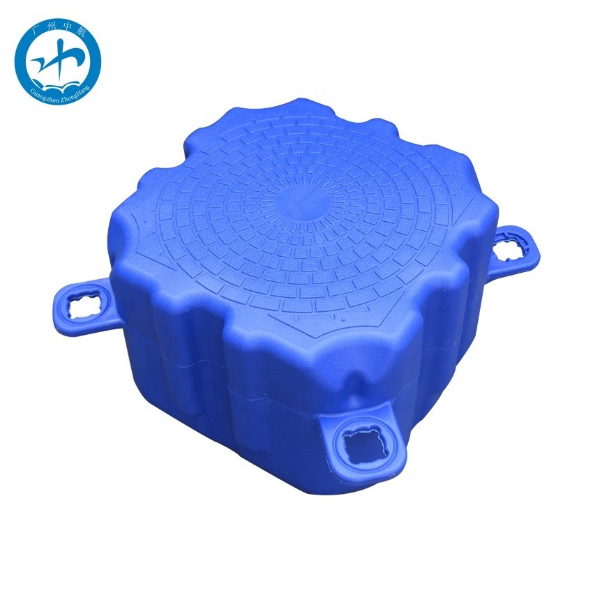 Simple installation marine plastic pontoon fish floating cage