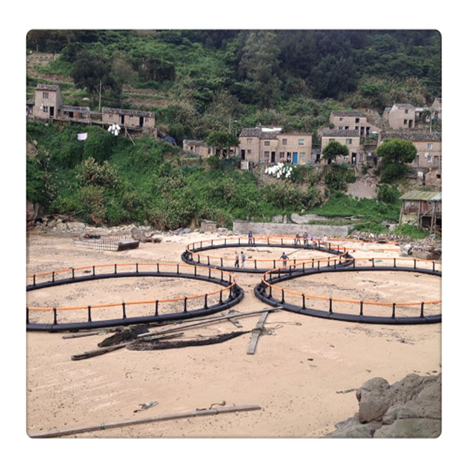 HDPE pipe frame circular floating aquaculture traps for tilapia