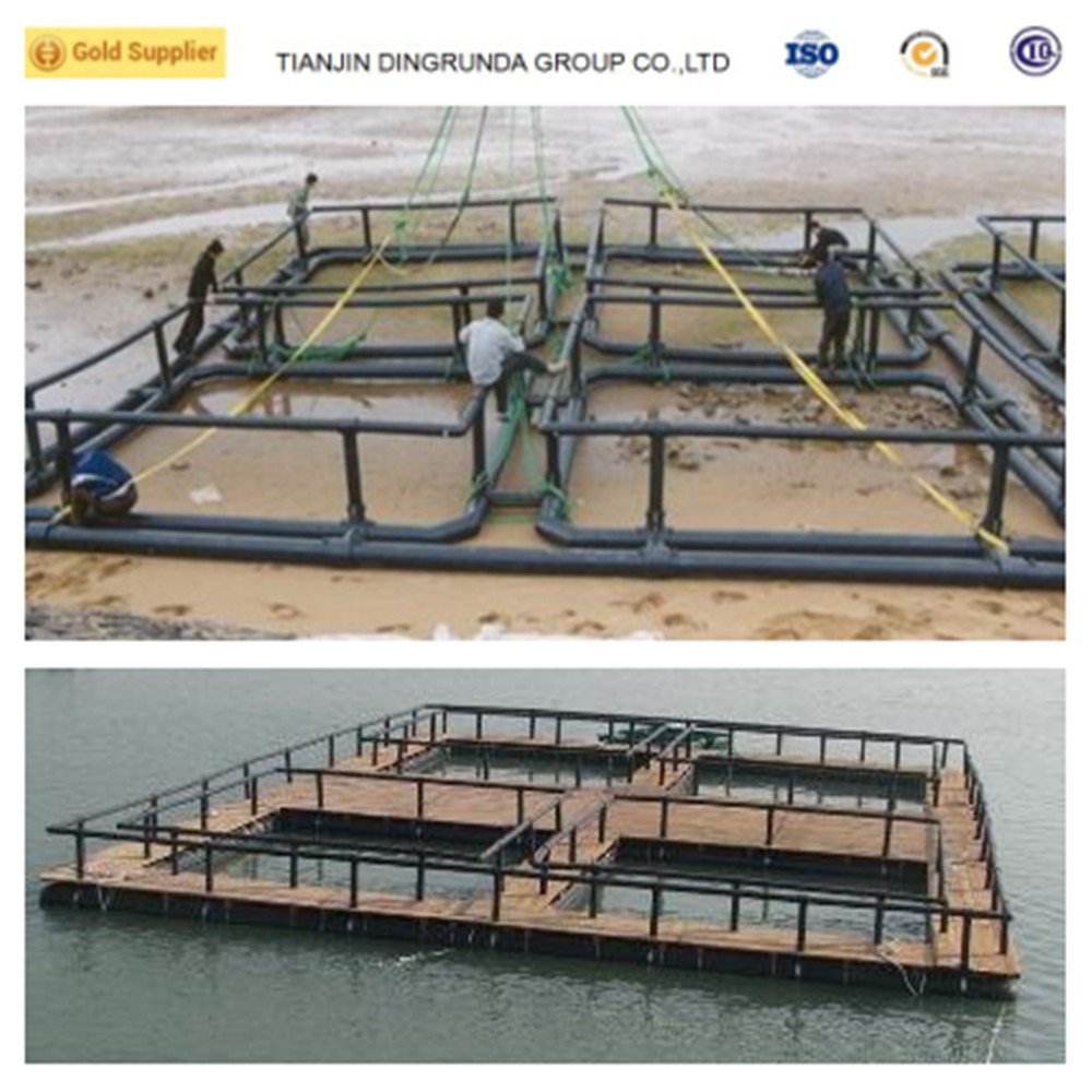 HDPE pipe frame circular floating aquaculture traps for tilapia