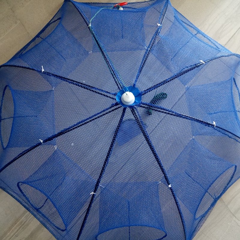 Umbrella Folded Portable Fishing Shrimp Trap Cage Fish Shrimp Minnow Crab Cast Mesh Trap