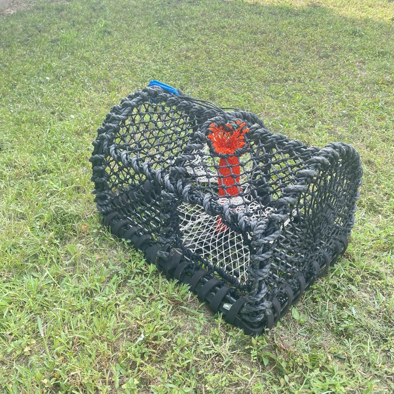 Sturdy and easy to use heavy-duty crab pot, crab fishing pot lobster trap Galvanized and plastic coated