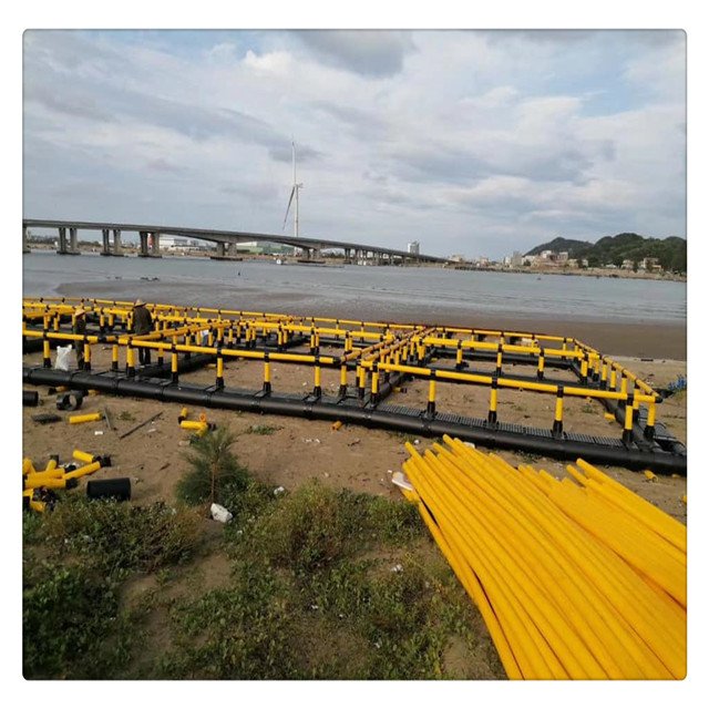Hdpe Bracket Square Deep Sea Fish Farming Net Floating Cages for sale