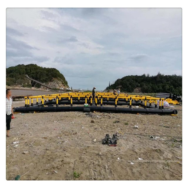 Hdpe Bracket Square Deep Sea Fish Farming Net Floating Cages for sale