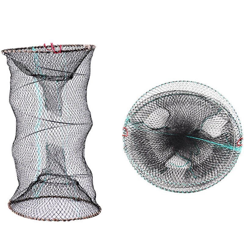 High Quality Customizable Multifilament Spring Cage Hand Fishing Net Automatic Folding Shrimp and Fish Trap Cage