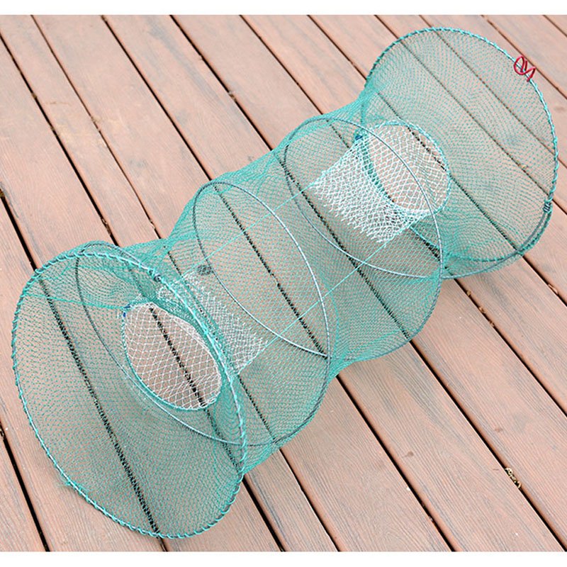High Quality Customizable Multifilament Spring Cage Hand Fishing Net Automatic Folding Shrimp and Fish Trap Cage