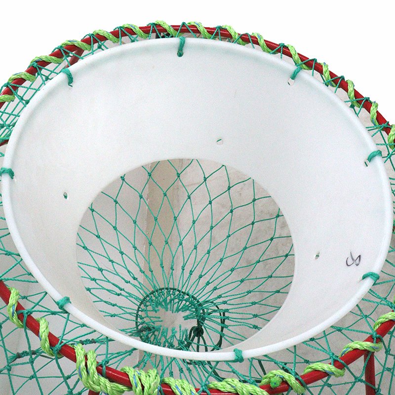 Upright King Crab Cage Trap Heavy Welded Round Trap King Crab Pot Fishing Trap One Entrances Strong Shrimp Deepsea