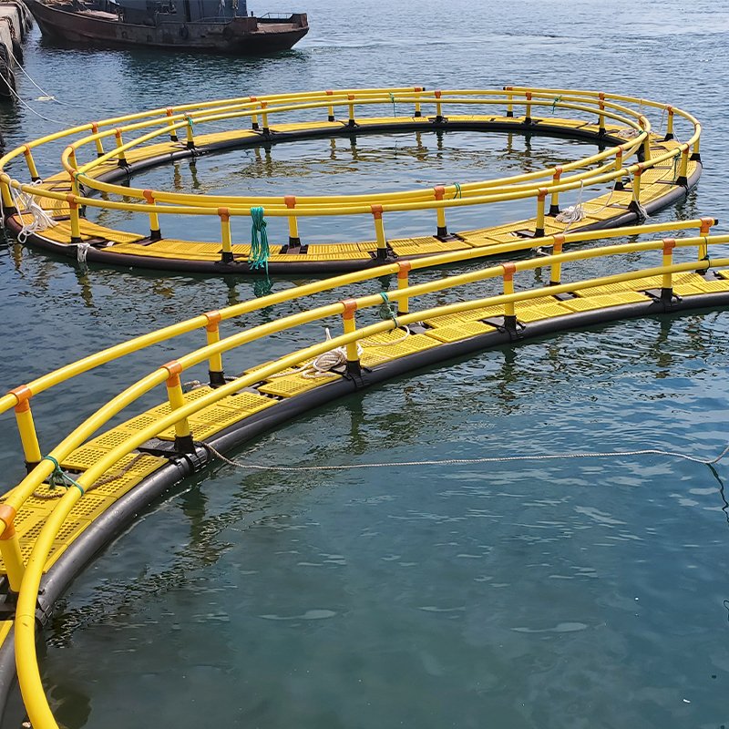 Floating fish farming cages for growing fish in rivers Aquaculture