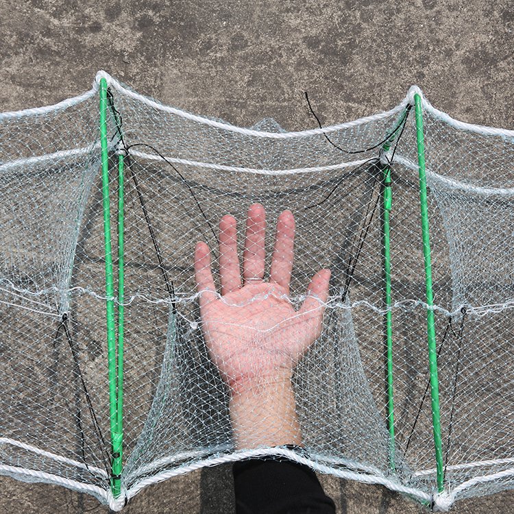 Latest Designs Nylon PE Mesh Commercial Crab Pots Shrimp Cage in Fishing Net Crab Cage Trap