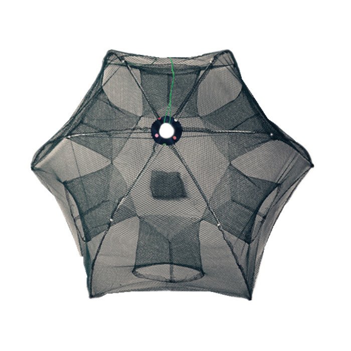 Fishing Minnow Crawdad Bait Foldable Net Trap Cast Dip Cage Crab Fishing Tackle Automatic Foldable Fishing Net Trap
