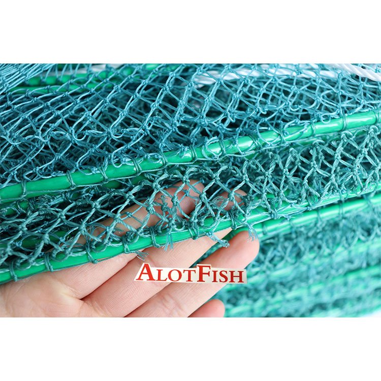 Wholesale aquaculture Factory price PE net long trap fishing cage Great Wall Cage lead sinker foldable Shrimp Trap