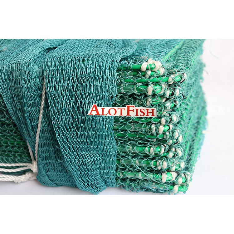 Wholesale aquaculture Factory price PE net long trap fishing cage Great Wall Cage lead sinker foldable Shrimp Trap