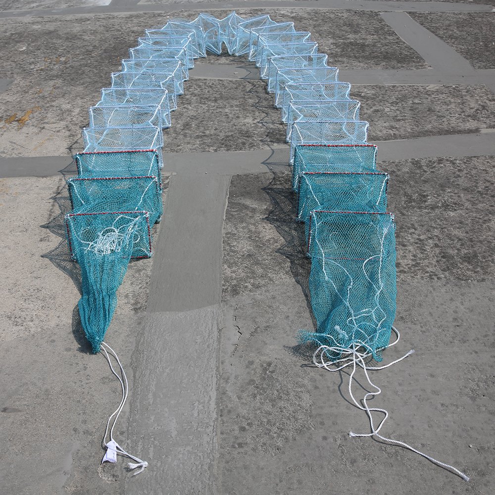 Different Wire Frame Fishing Lobster Traps Cheap Rectangular Foldable Crab Fish Traps Competitive Price 22x35x26