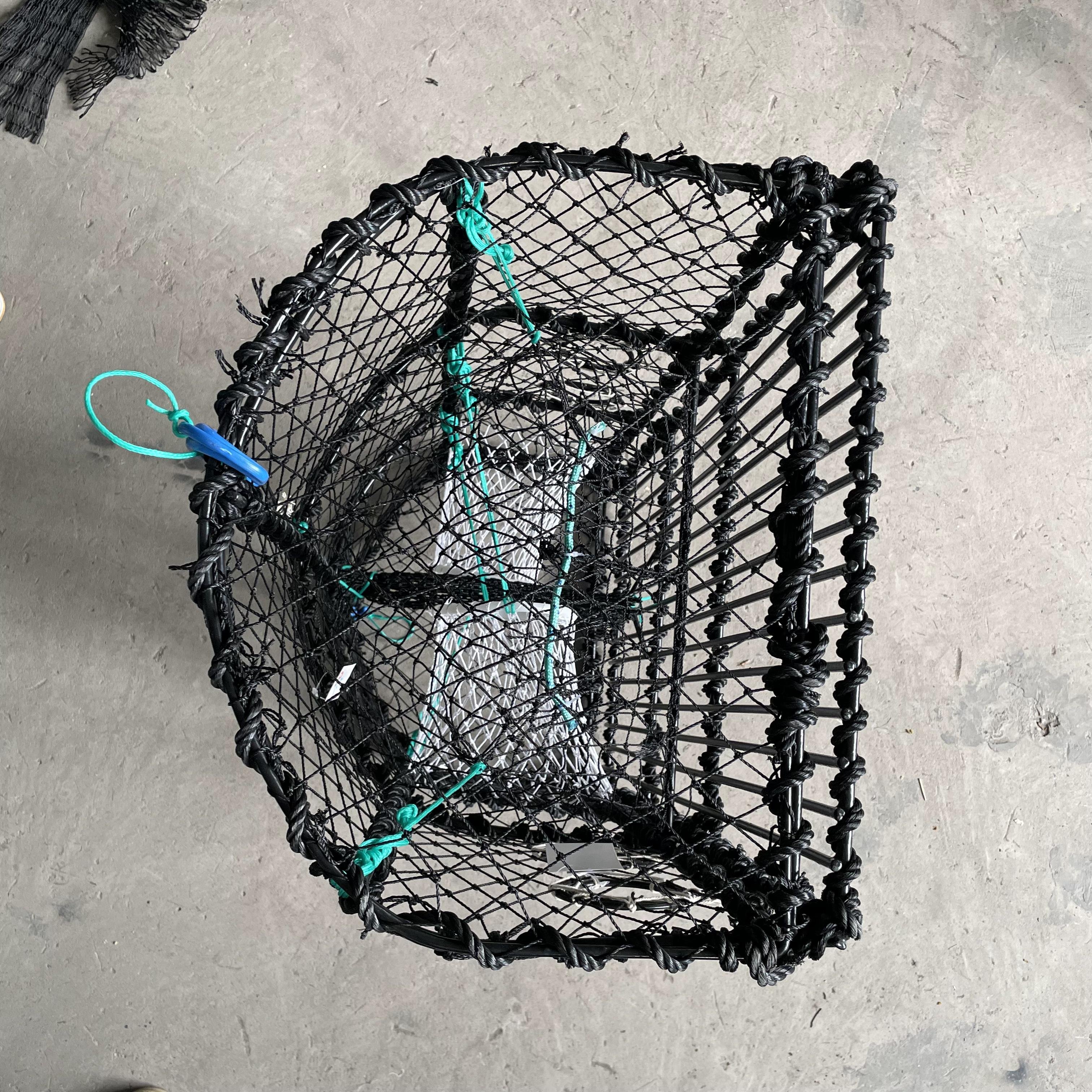 crab/lobster/fish trap pvc-coated steel wire frame crab traps factory wholesale price