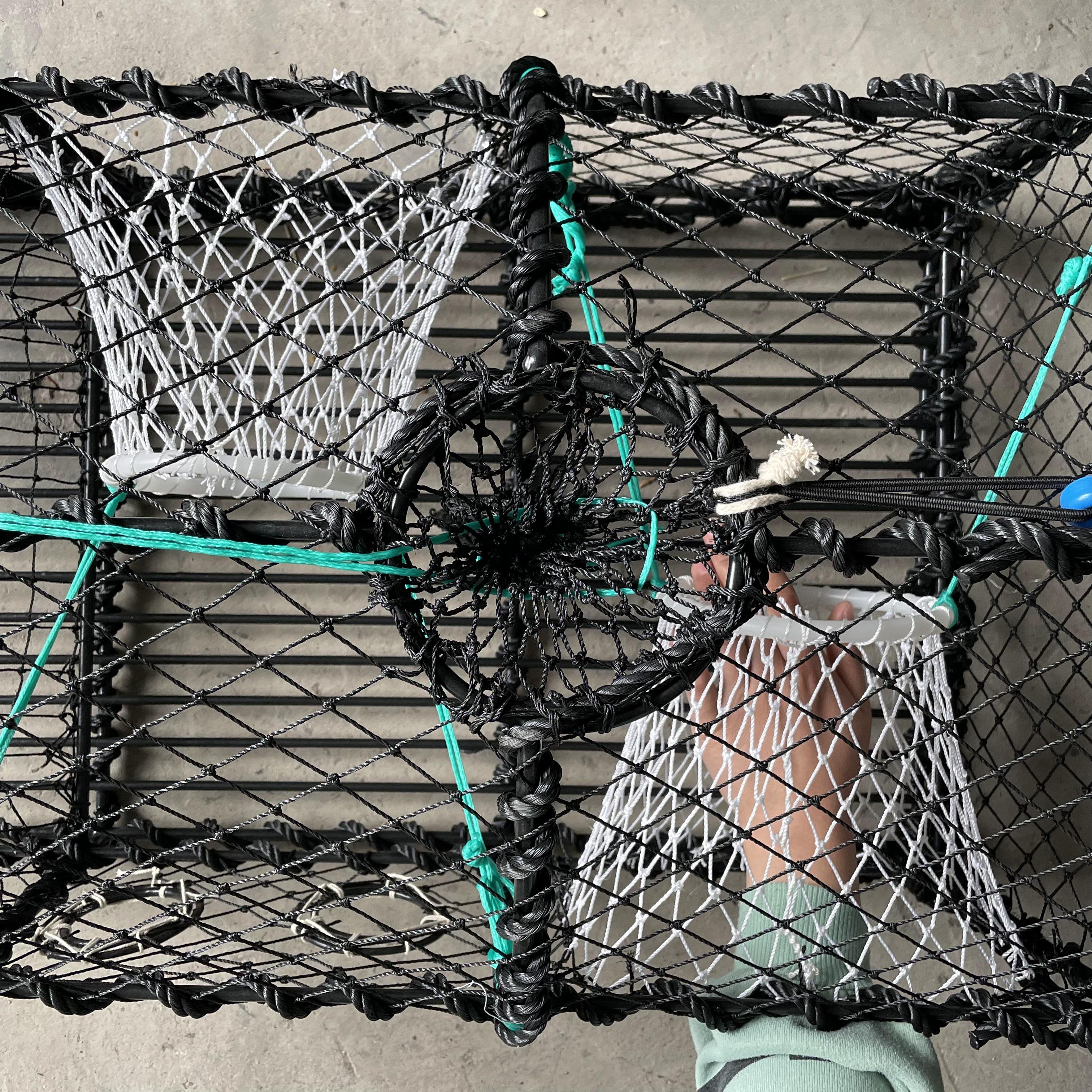 crab/lobster/fish trap pvc-coated steel wire frame crab traps factory wholesale price