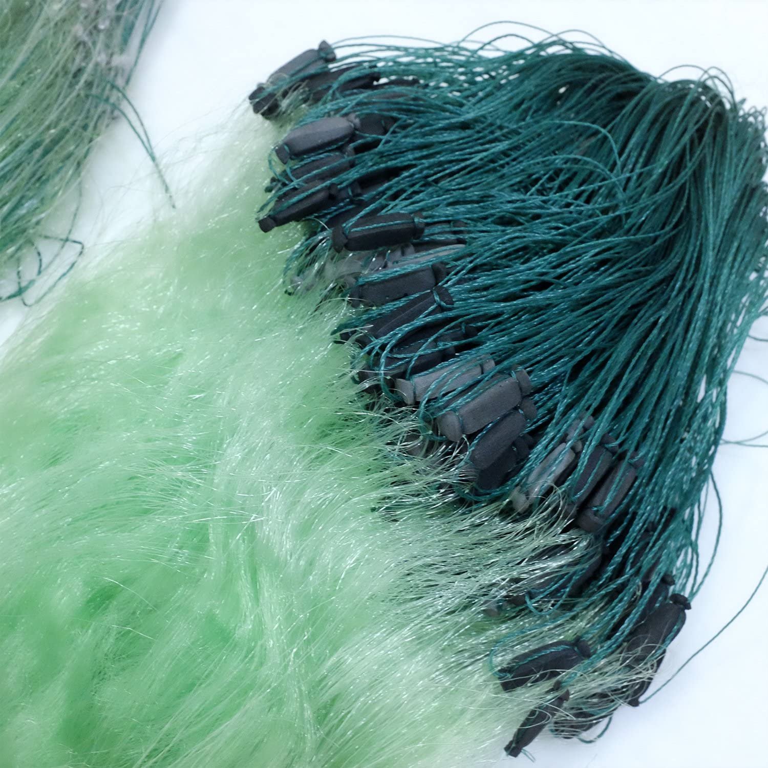Commercial nylon monofilament three-layer fishing gill net with floating Fishers