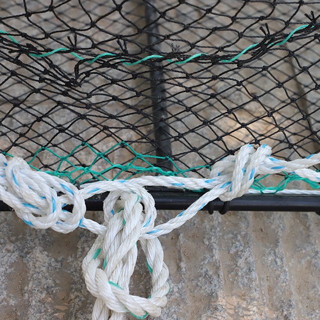 King Crab Lobster Shrimp Square Cage Nylon Knotless PE Net Trap Welding Process Trap Pot