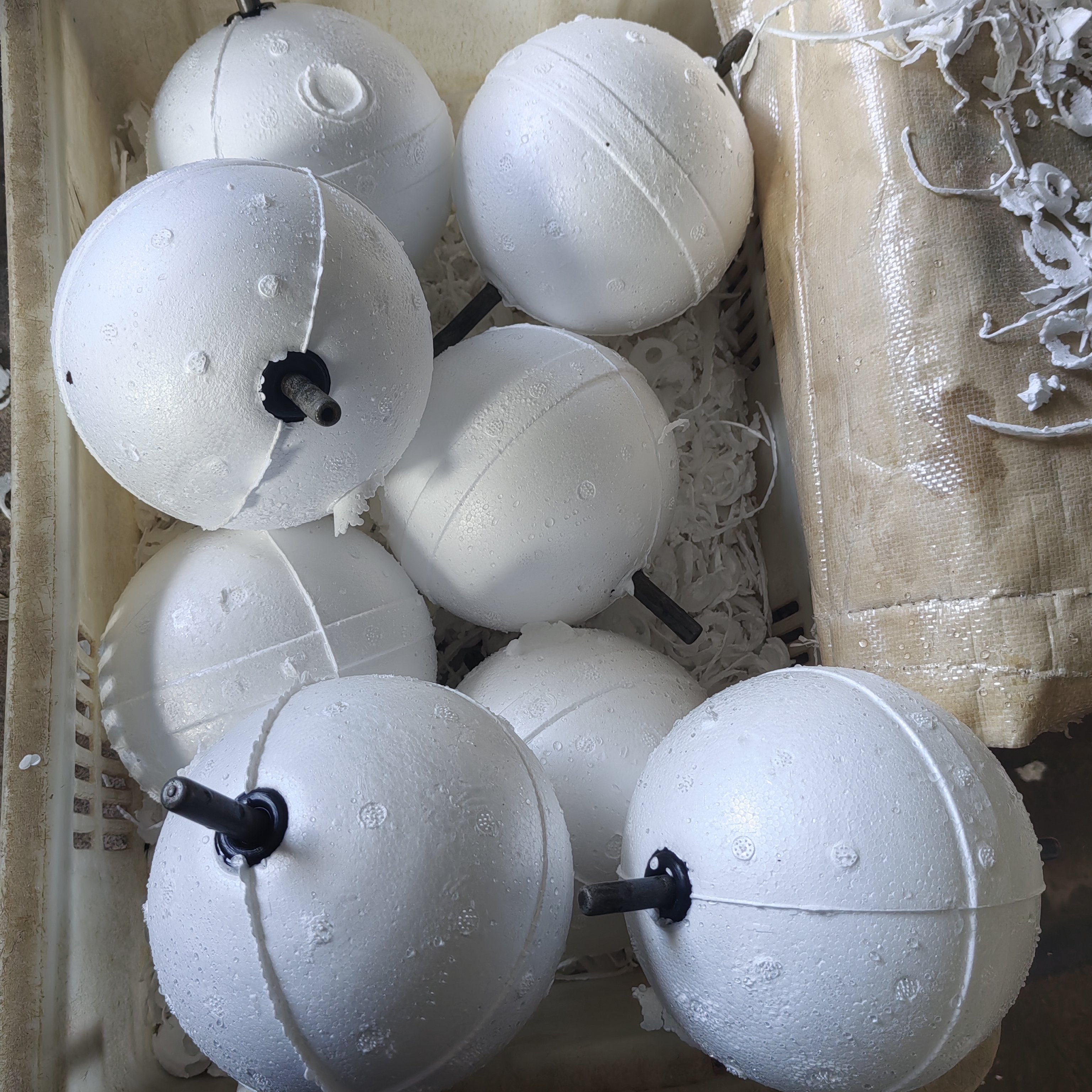 Hot Selling 7.5 INCH EPS Styrofoam Buoys Foam Floats for Lobster Pot Aquaculture Trap Crabbing catching Shrimps King Blue Crab