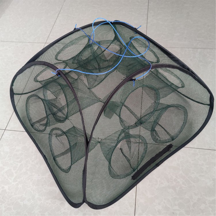 6 holes 8 holes 10 holes Umbrella Folded Portable Fishing Shrimp Trap Cage Fish Shrimp Minnow Crab Cast Mesh Trap