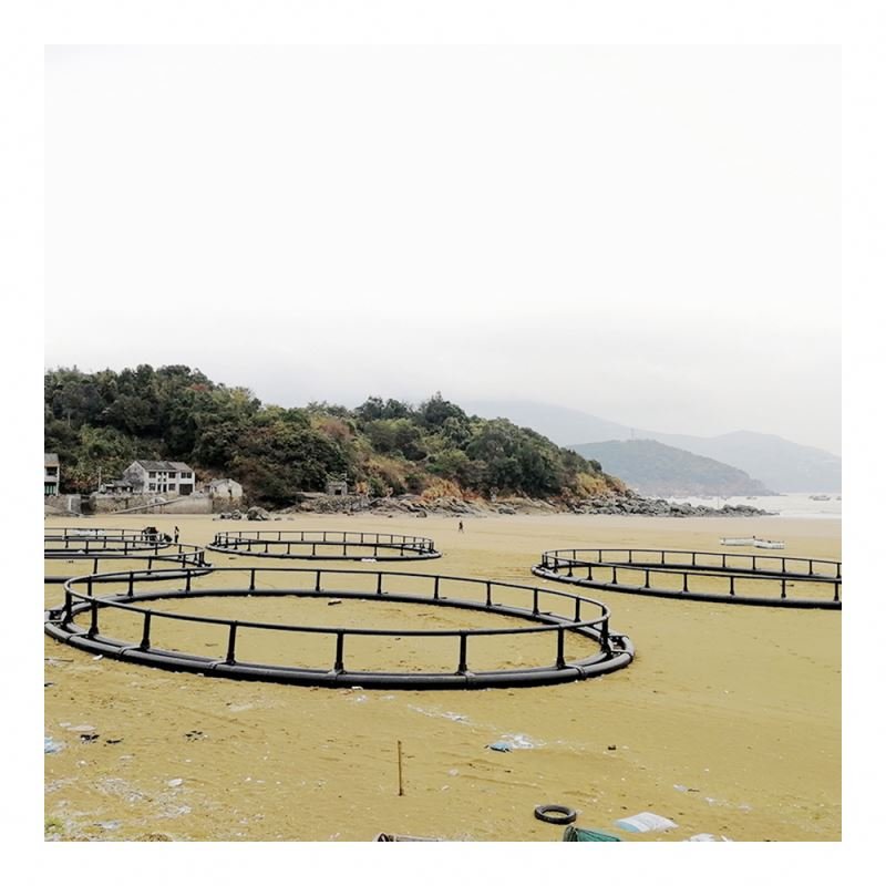 HDPE deep water fish farming round Cage with PE knotless net