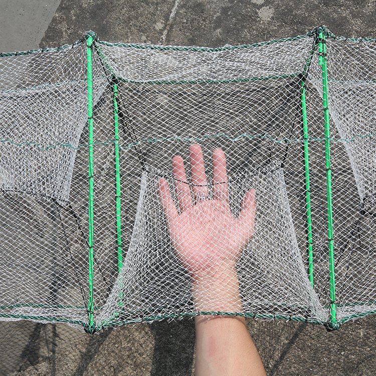 Cheap Price Foldable PE Net Long Aquaculture Fish Cage Lobster Crab Fishing Trap