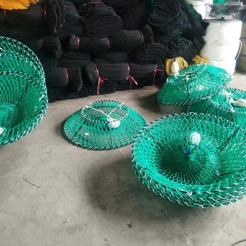 Aquaculture Trap Plastic Coated Folding crab net catch bait folding fishing Crab traps for sale