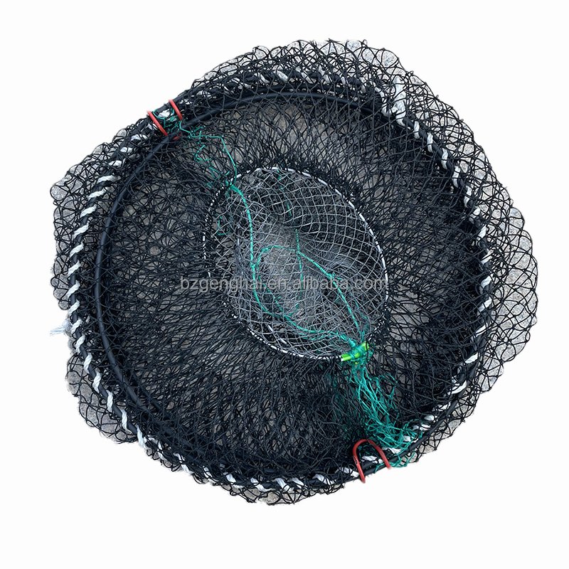Hot sale fishing traps 45*80cm/50*80cm Spring cage stone fish trap crab pot lobster bait pot