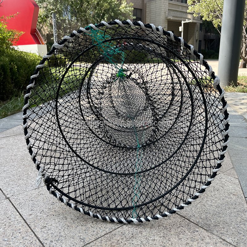 Hot sale fishing traps 45*80cm/50*80cm Spring cage stone fish trap crab pot lobster bait pot