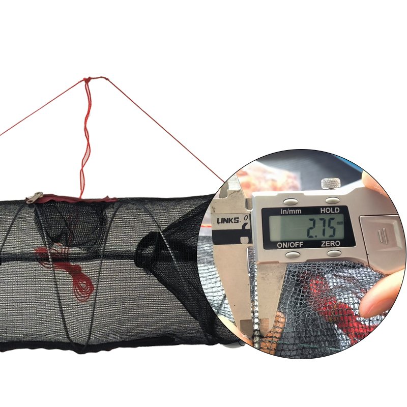 Foldable small size PE fish trap crab trap with bait bag zipper opening crab trap multiple size available for fish shrimp
