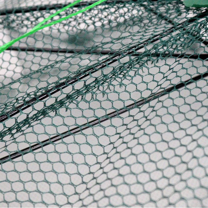 6-24 Hole Umbrella Cage Bait Cast Net Set of Porous Fish Fishing Bag Round Crayfish Trap PP High Quality Folding Green 24'' M