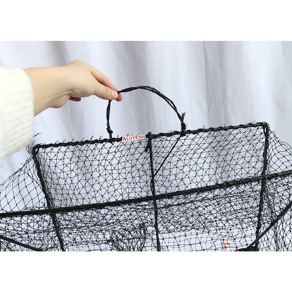 AlotFish wholesale 60x44x22 fishing Crab Trap Square Lobster Trap for sale with plasti coated thick wire
