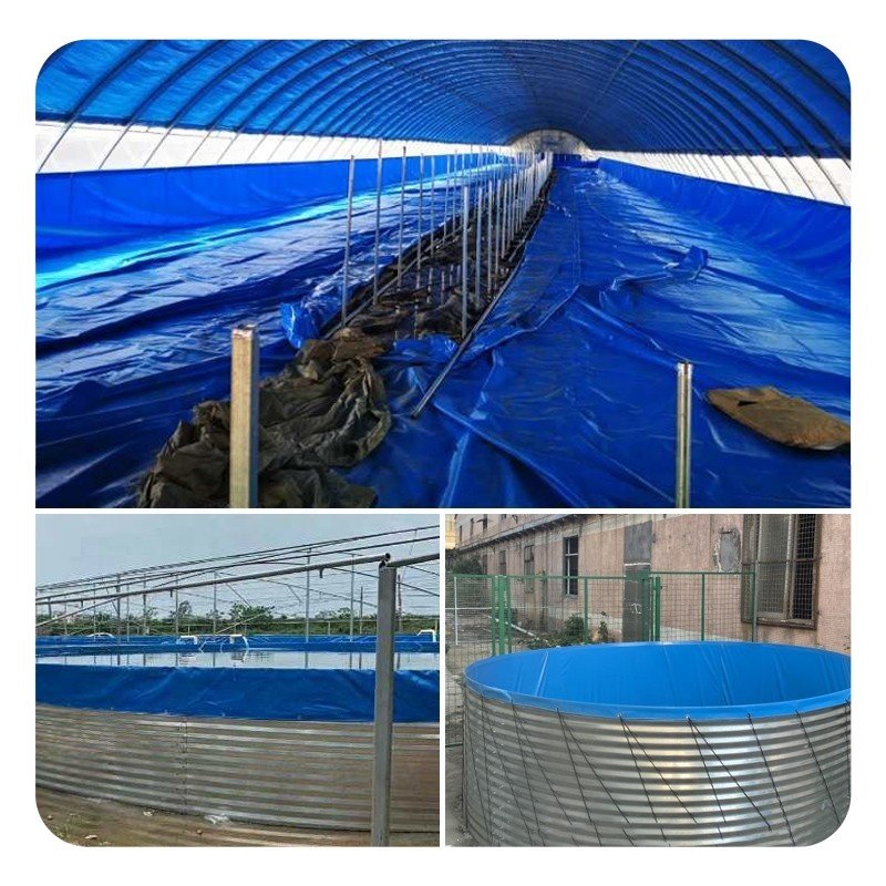 Round Hot Galvanized Steel Flexible Fish Farm Pond With Pvc Hdpe Lining Recirculating Aquaculture System Fish and Shrimp Pond