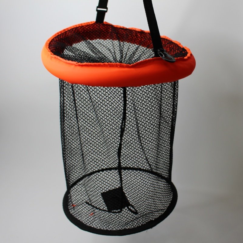 Foldable Fish And Shrimp Trap Floating Net Protective Nylon Cage With Drawstring Crab Basket Monofilament Style For Fishing