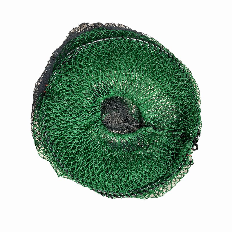70x140cm Big Size Green Mesh Coil Spring Folding Crab Fishing Pot Loaded Black Cod Fish Traps for Alaska with bait jars