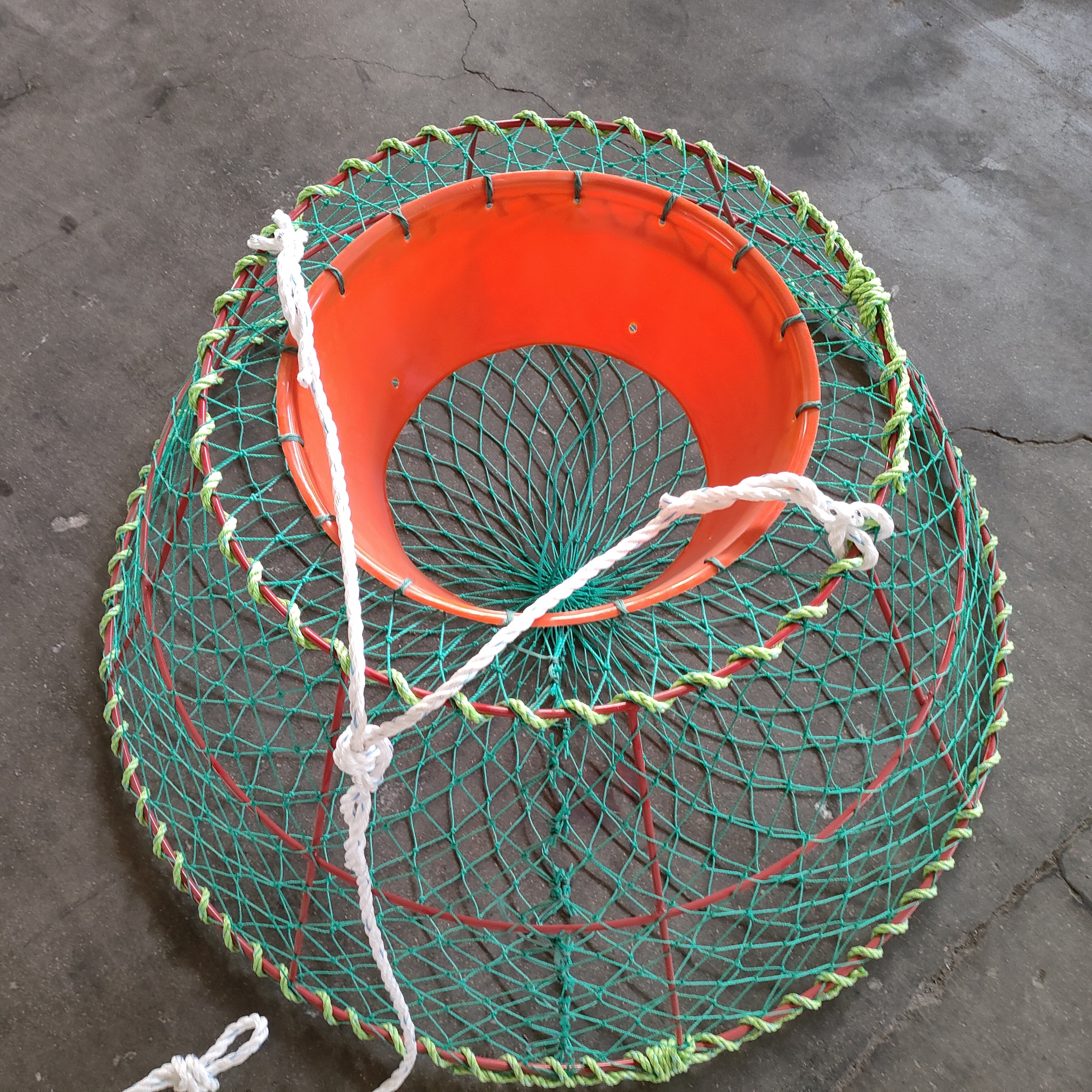 Round Trap Crab Pots Crabing Cage Fishing Trap One Entrances Strong Deep Sea Aquaculture trap