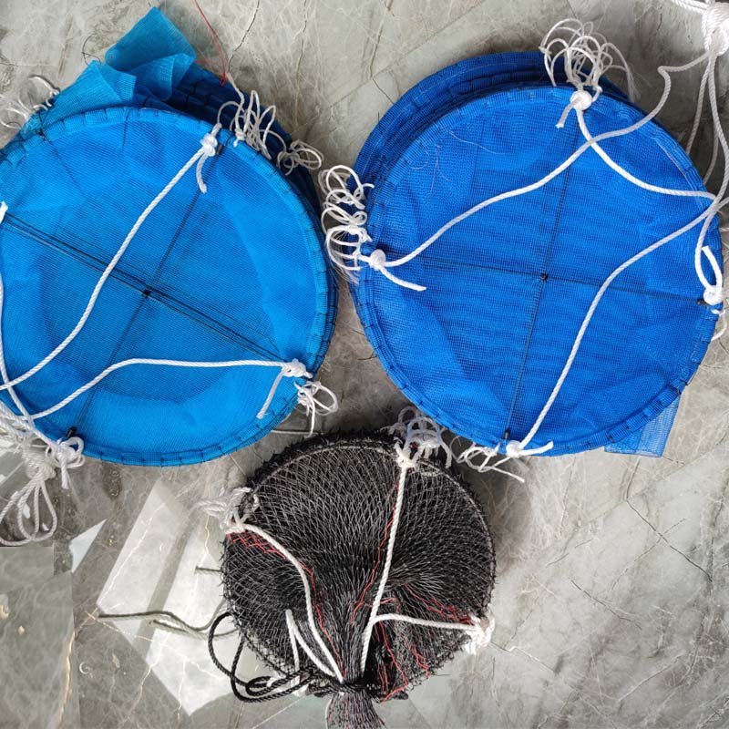 High Quality round Scallop Trap Cage Multi-Layer Multi-Length Foldable Aquaculture Ground Fishing Trap for Lobster Crab Fish