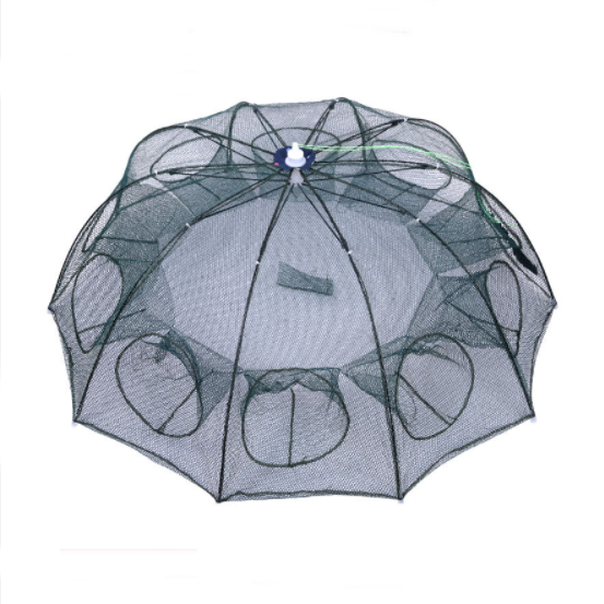 Durable dark green umbrella foldable shrimp trap for crab lobster fish