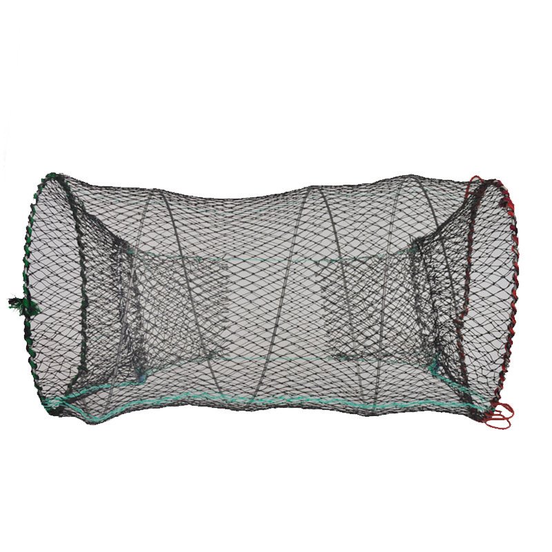 Hot Sale Fish Trap Solid and Strong Quality Long Foldable Fishing Net Bait Trap Fish Crawfish Shrimp Trap