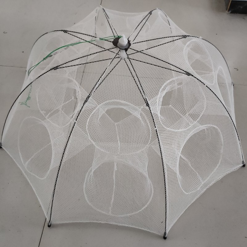 Strengthened 20 Holes Automatic Fishing Net Shrimp Cage Nylon Foldable Crab Fish Trap Cast Net Cast Folding Fishing Net
