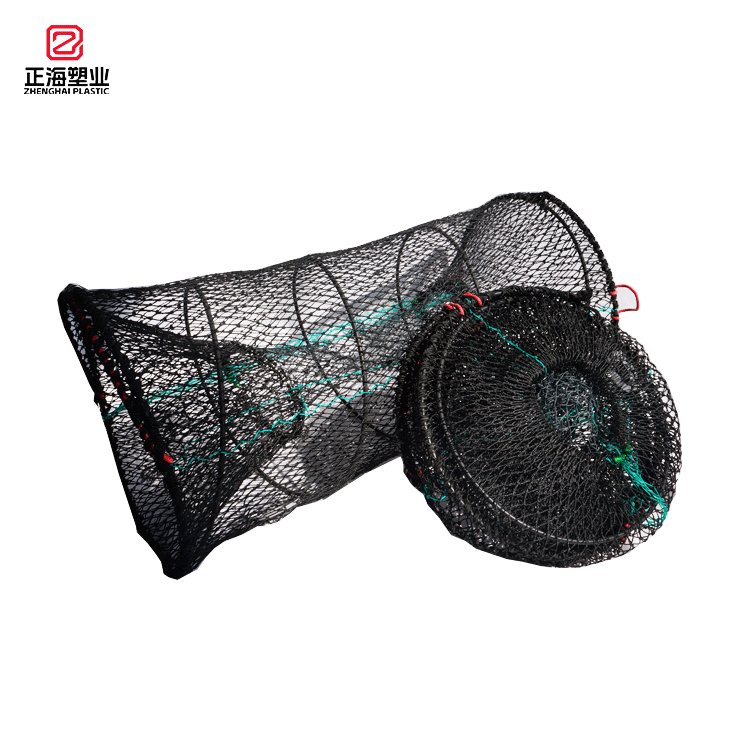 HDPE 380D/21Ply Durable Spring Fishing Cage Aquaculture Cage Foldable Fishing Trap