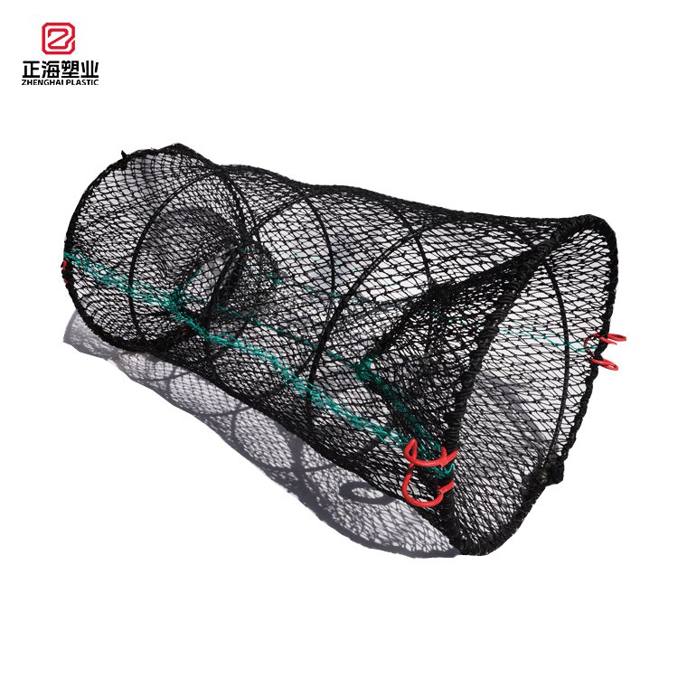 HDPE 380D/21Ply Durable Spring Fishing Cage Aquaculture Cage Foldable Fishing Trap